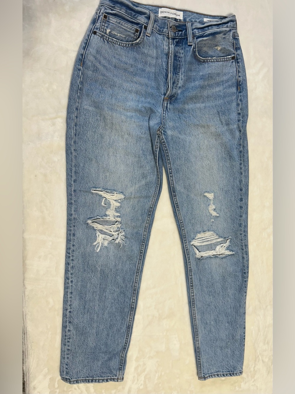 Denim Forum Light Blue High-Rise “The Boyfriend High Rise Loose”
